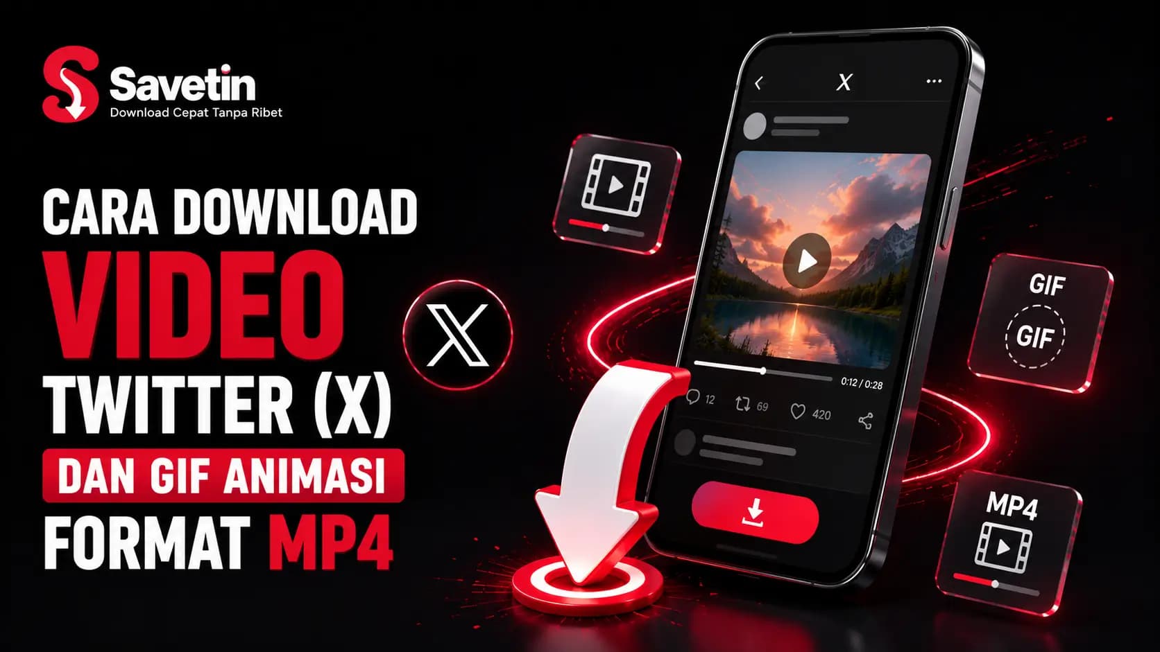 Cara Download Video Twitter (X) dan GIF Animasi format MP4